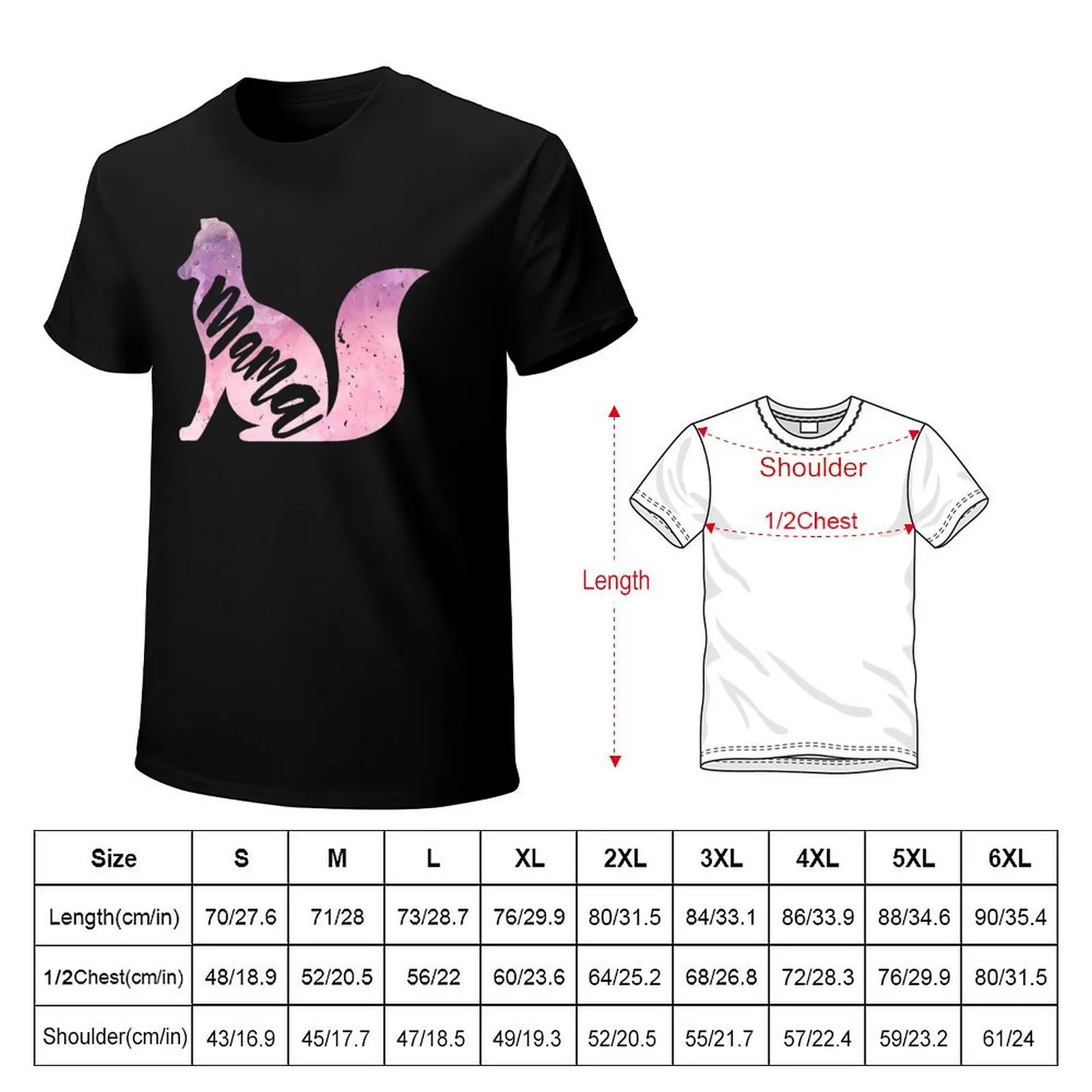Mama Fox - Fox Lover _amp_ Animal Lover Mother_s Day T-Shirt Large Size Short Sleeve T-Shirt