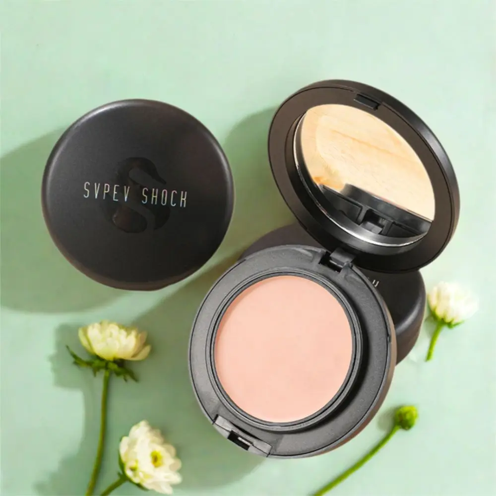 3 Colors Pressed Powder Foundation Silky Texture Oil Control Matte Concealer Matte Finish Waterproof Makeup Base Face Makeup