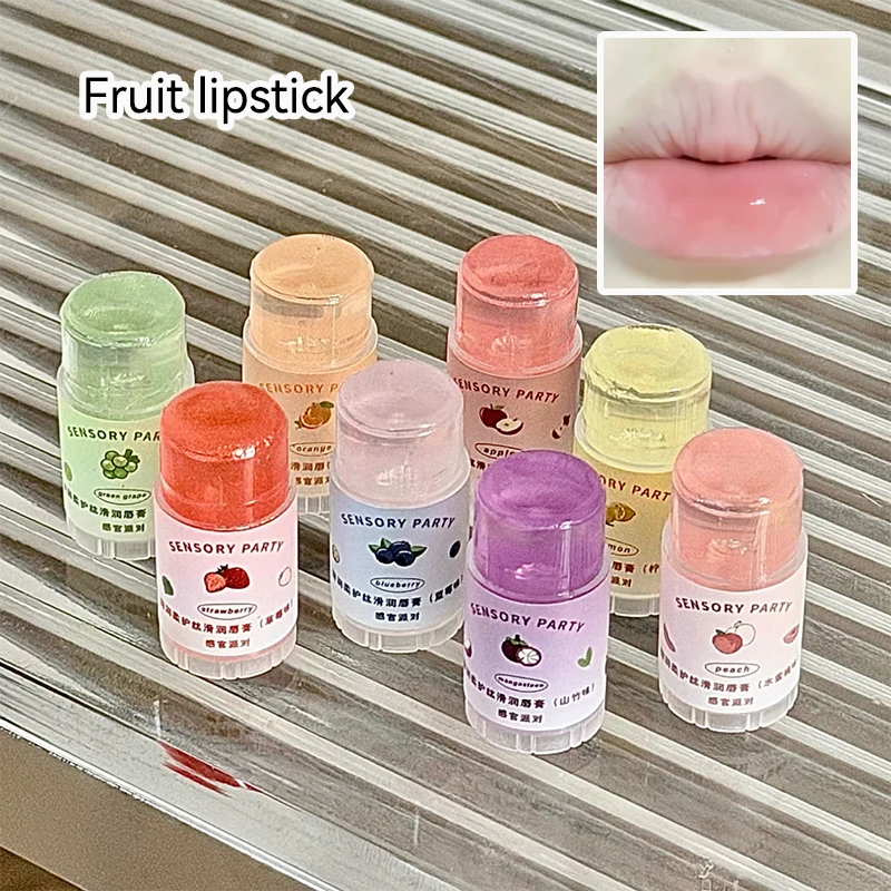 Sensory Party Fruit-Flavored Lip Balm |   Fragrance 8 Types of Natural Ingredients Soft Moisturizing Lip Lines Anti-Cracking Mini Package Portable Autumn and Winter Essential view 6