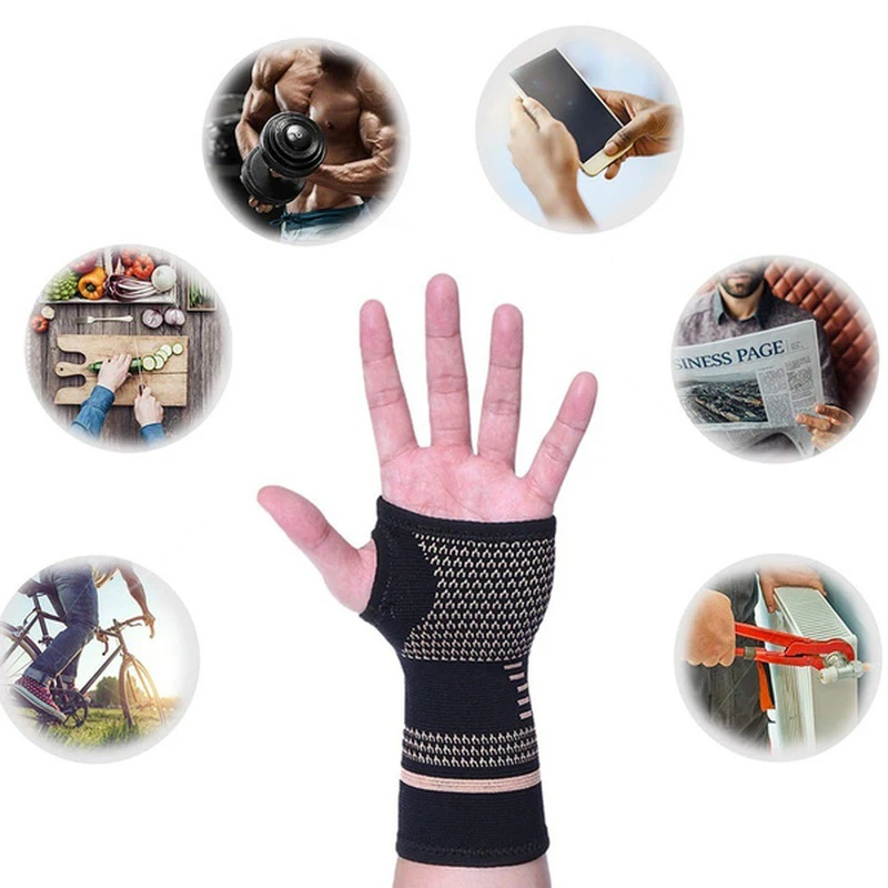 1 Stück Hebe-Handgelenkschlaufen, professionelles Armband, Sport-Kompressions-Handgelenkschutz, Arthritis-Brace-Ärmel – Detail 6