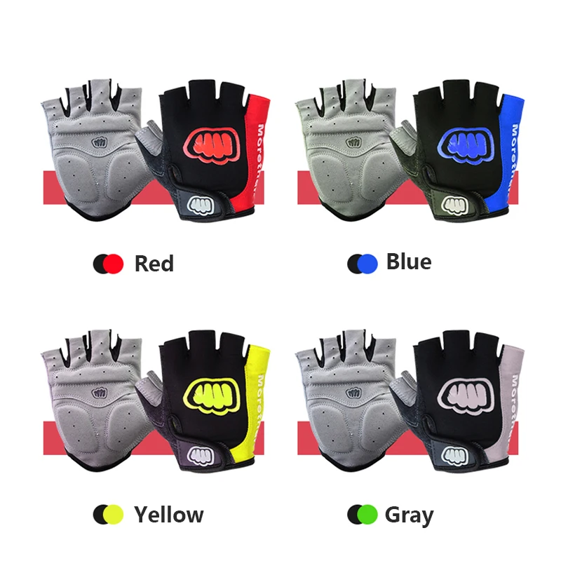 Shockproof  Pad Cycling Gloves Half Finger Sport Gloves Men Women Summer Bicycle Gym Fitness Gloves MTB Bike Gloves