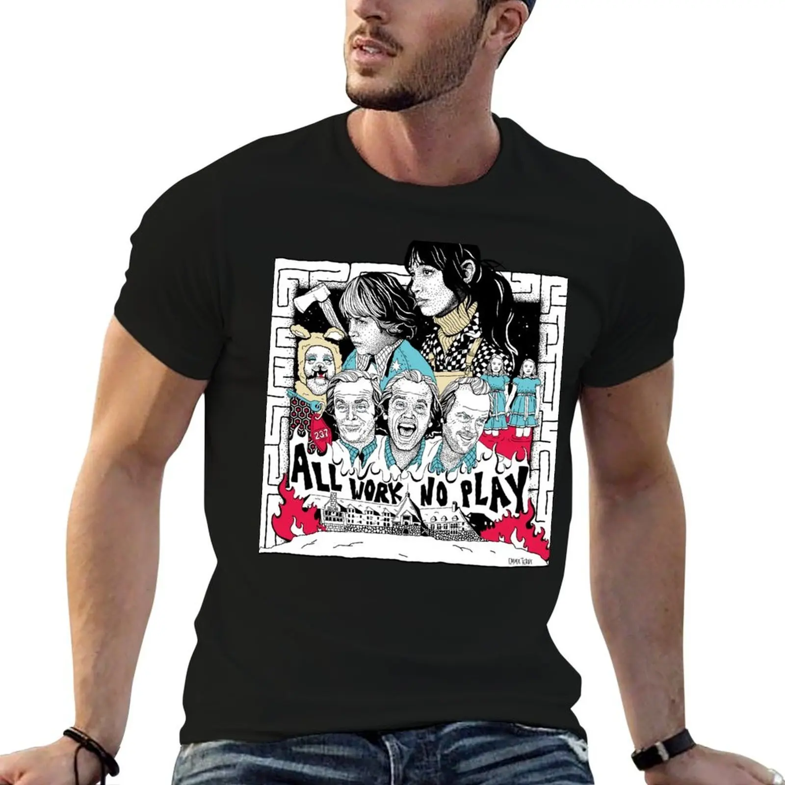 All Work and No Play T-Shirt t shirt man designer t shirt man plain cotton t shirts high quality T-shirt