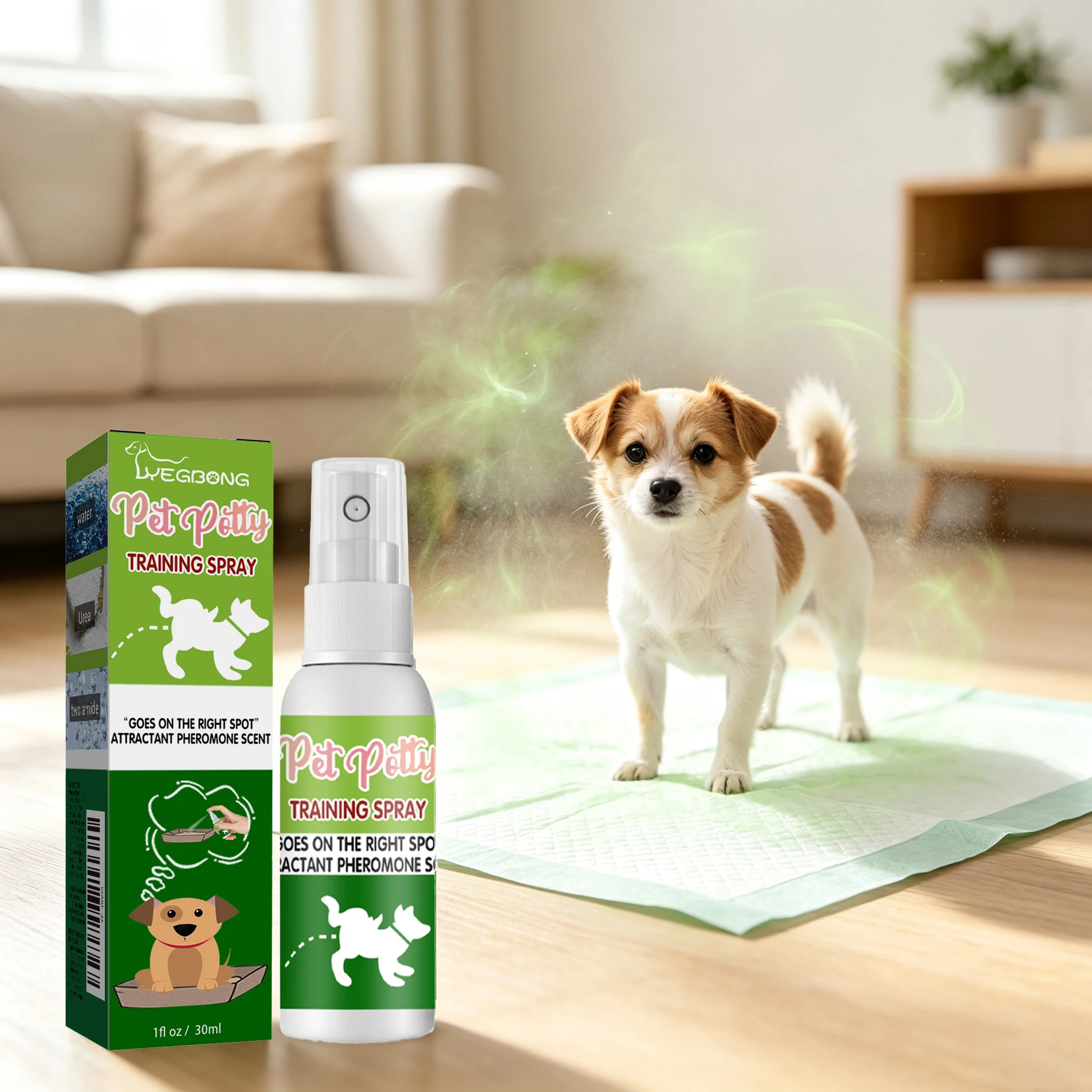 30ML Pet Potty Training Spray Litter Box Inducer Urine Feces Positioning Trainer Safe Pet Toilet Training Spray for Cat & Dog