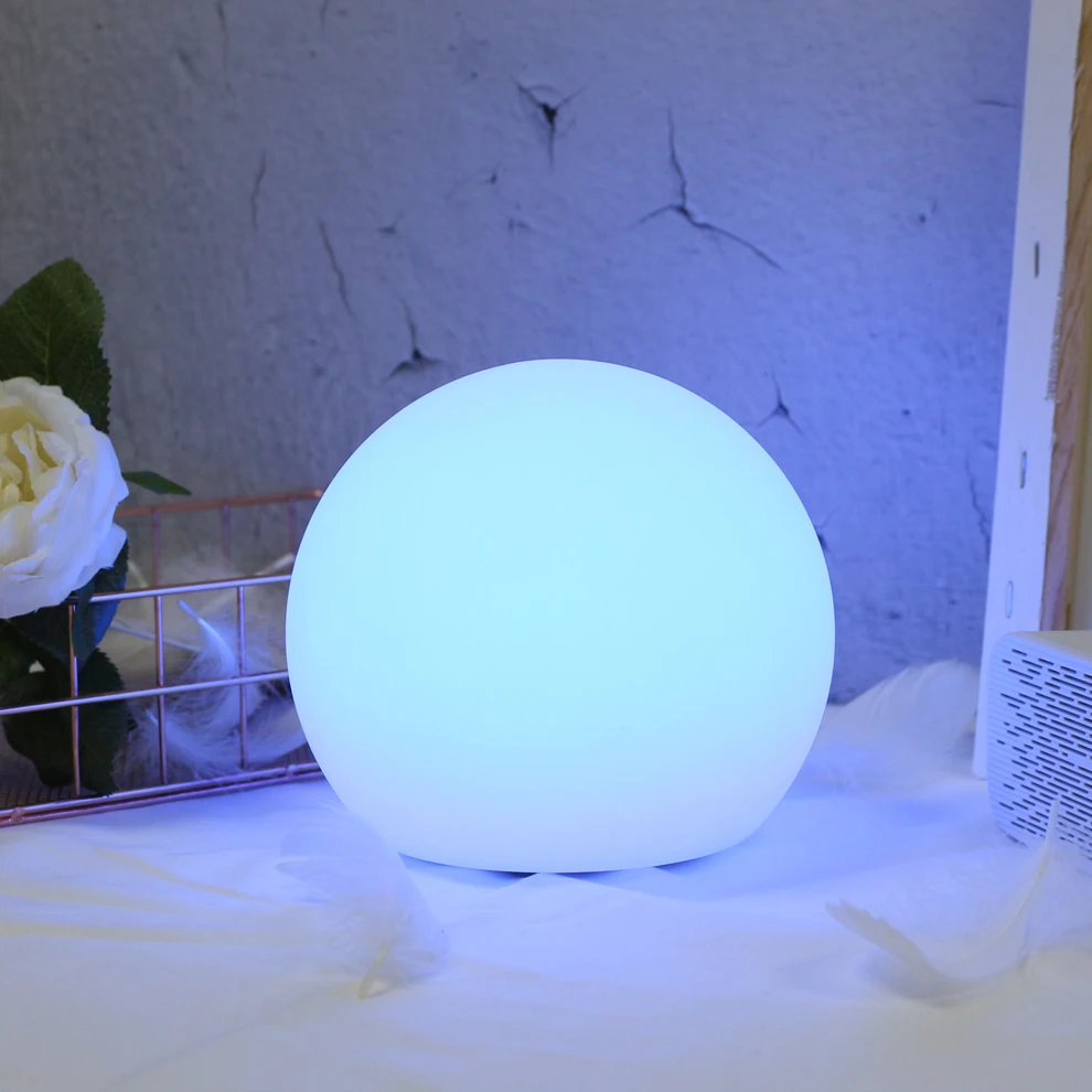 Smart Life RGB Ball Light, Wifi, Bluetooth, Tuya Andrea Control, Lampe de table à intensité variable, INS Hot, Chambre à coucher, Veilleuses, Dropshipping, D15, 20cm