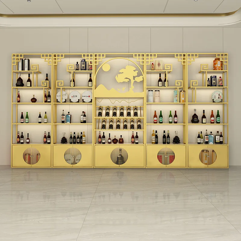 Wine Display Rack Commercial Wine Cabinet Display Rack Marketing Shelf Partition