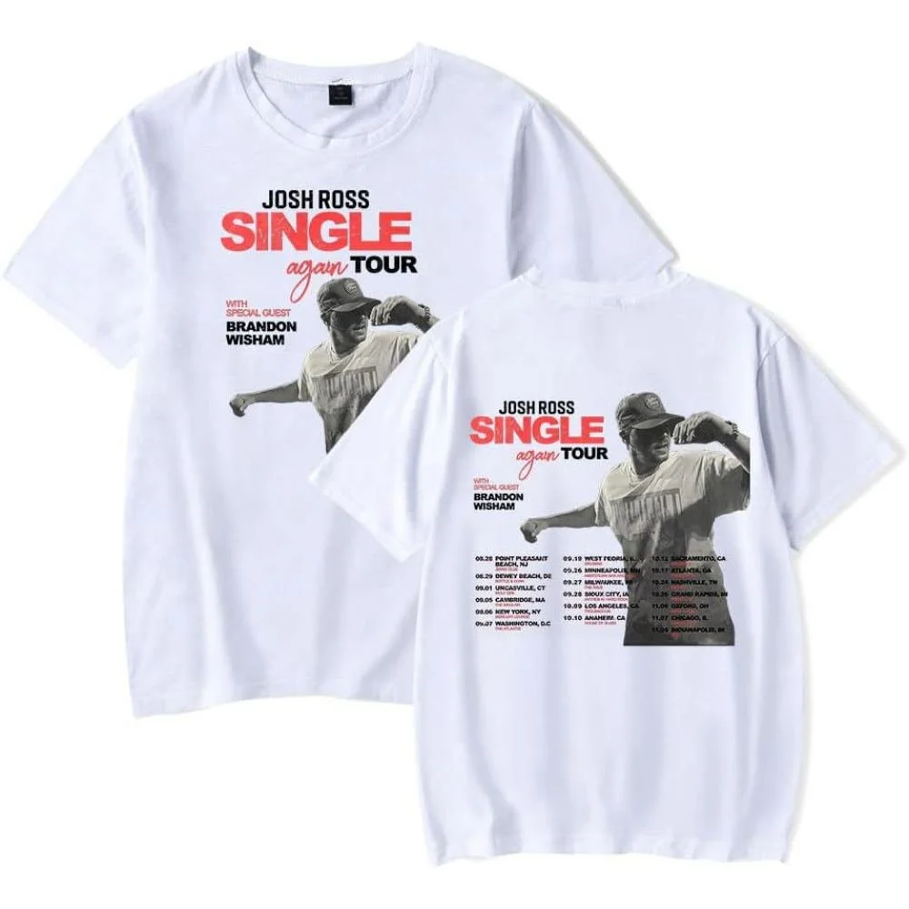 Josh Ross Single Again Tour Merch Short Sleeve T-shirt Unisex Fashion Crew Neck Top