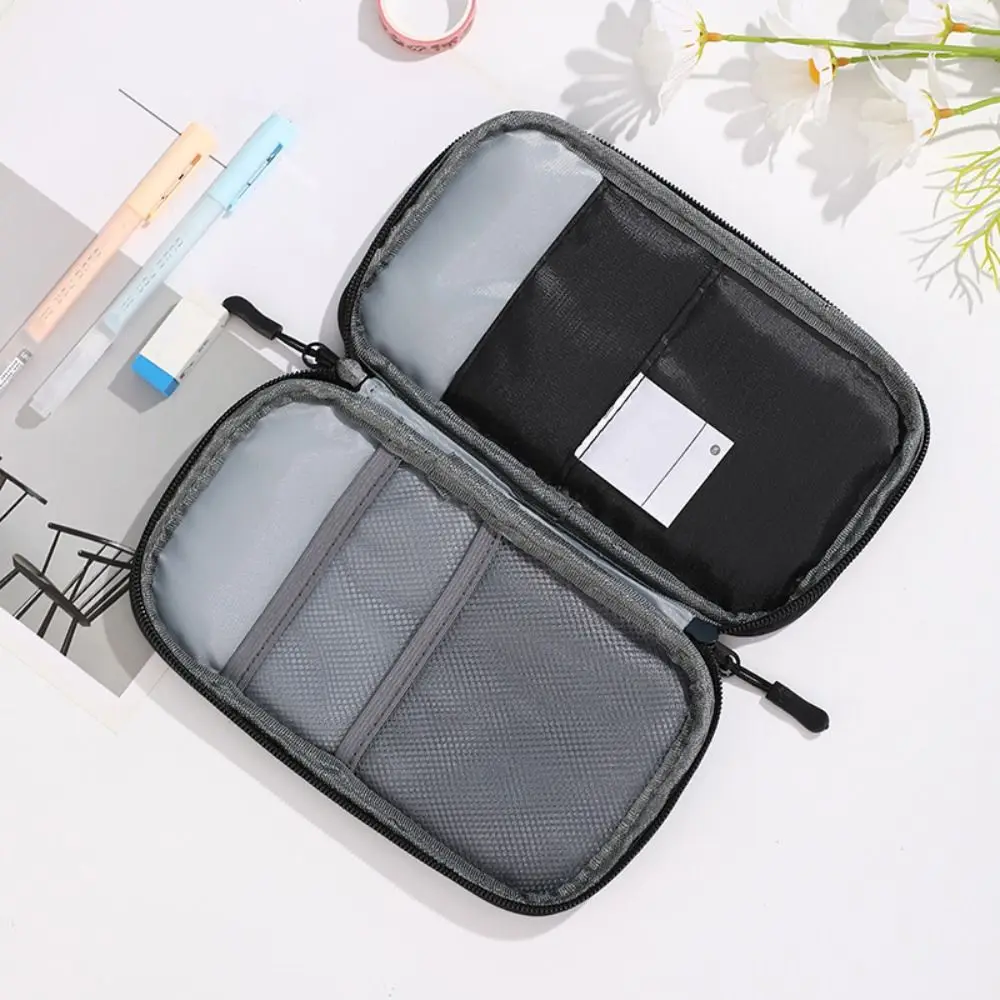 Oxford Cloth Simple Pencil Case Stationery Organize Waterproof Multifunctional Pencil Bag Large Capacity Desktop Storage Bag
