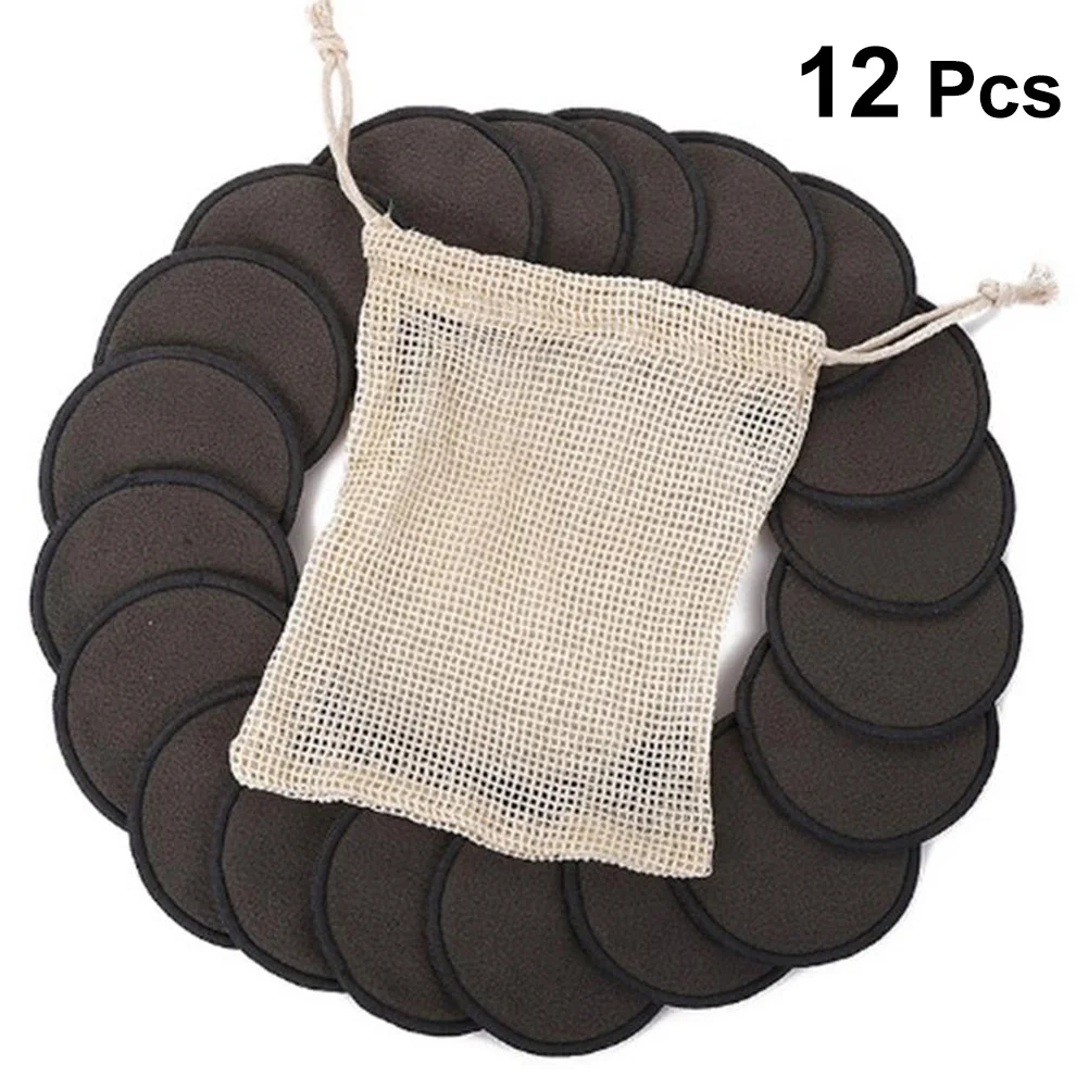 12Pcs Make-Up Entferner Pads 3 Schicht Bambus Faser Wiederverwendbare Gesichts Make-Up Entferner Weiche Baumwolle Pads Auge Lip Reinigung hautpflege Matte