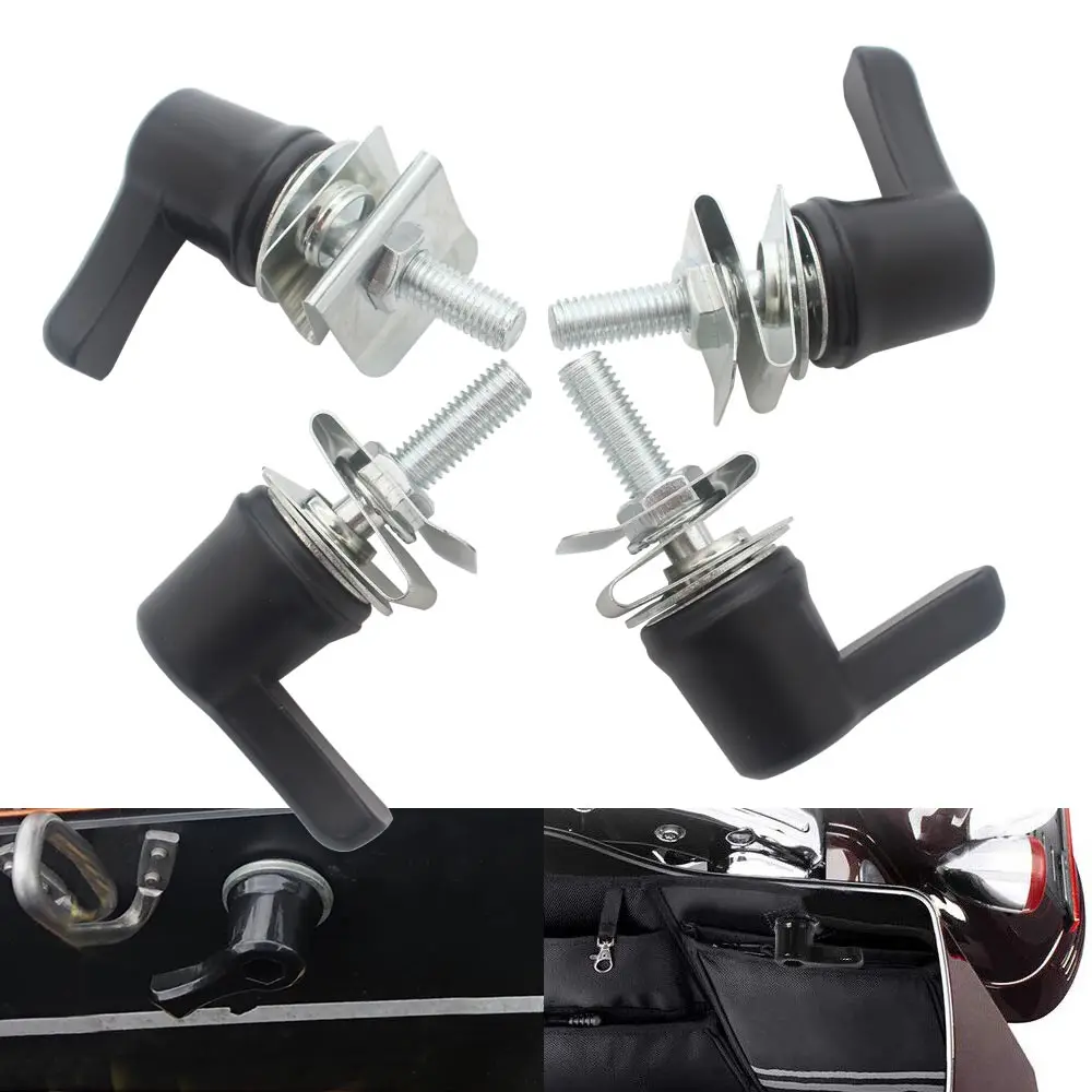Brand New Saddlebag Lever Lock Mounting Kit For Harley Touring Road King Street Glide Electra Glide Aluminum Black/Chrome/Silver