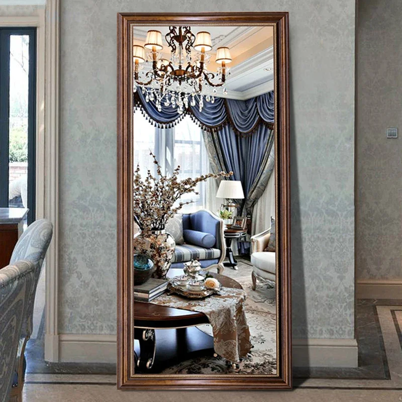 

Vintage Mirror Decorative Wall Mirrors Vanity Full Body Big Decoration Home Makeup Arts Espejo De Lujo Living Room Irregular