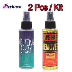Spray de fusión de encaje y removedor de pegamento para peluca de encaje, Kit de 2 uds., Spray de pegamento adhesivo para peluca de fusión de encaje y Spray removedor para pelucas de encaje