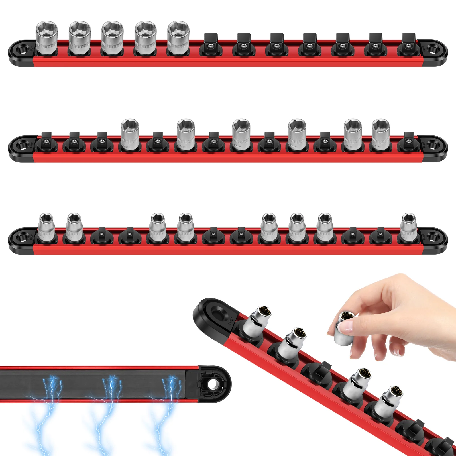 

Набор из 3 магнитных органайзеров для инструментов из нержавеющей стали с креплением на 360 градусов (12/14 дюймов) ° Поворотный съемный зажим для ящика с инструментами для механиков и любителей DIY