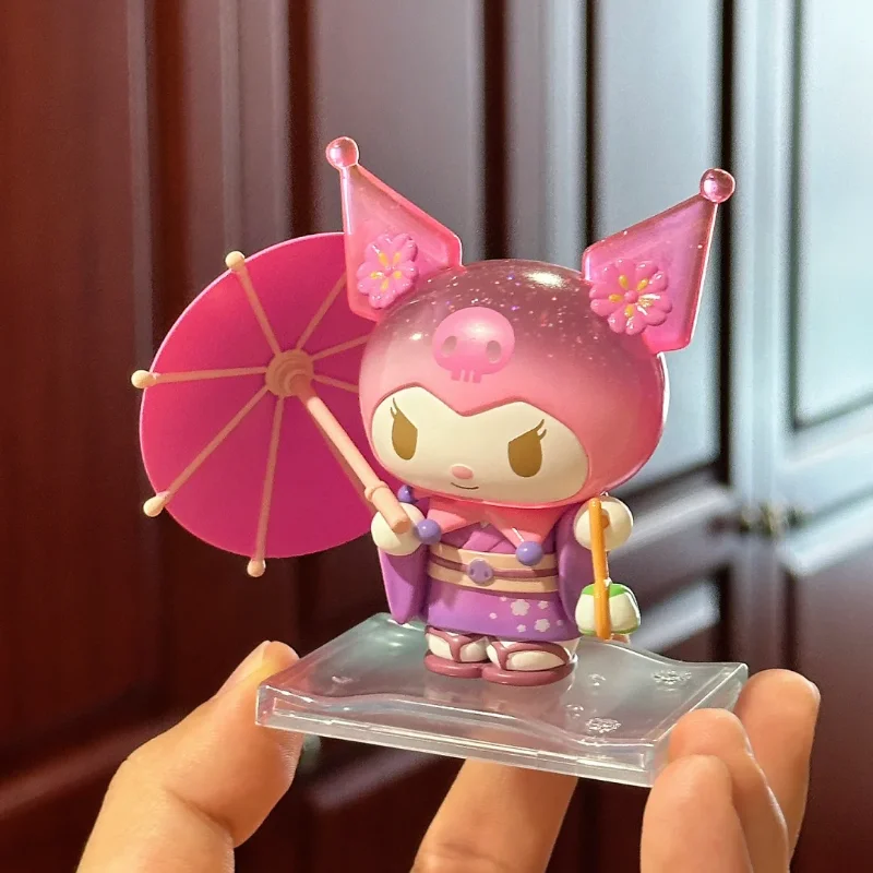 Originele Sanrio Karakters Blossom En Wagashi Serie Blind Box Anime Figuur Kuromi My Melody Beeldjes Mystery Box Girl Gift