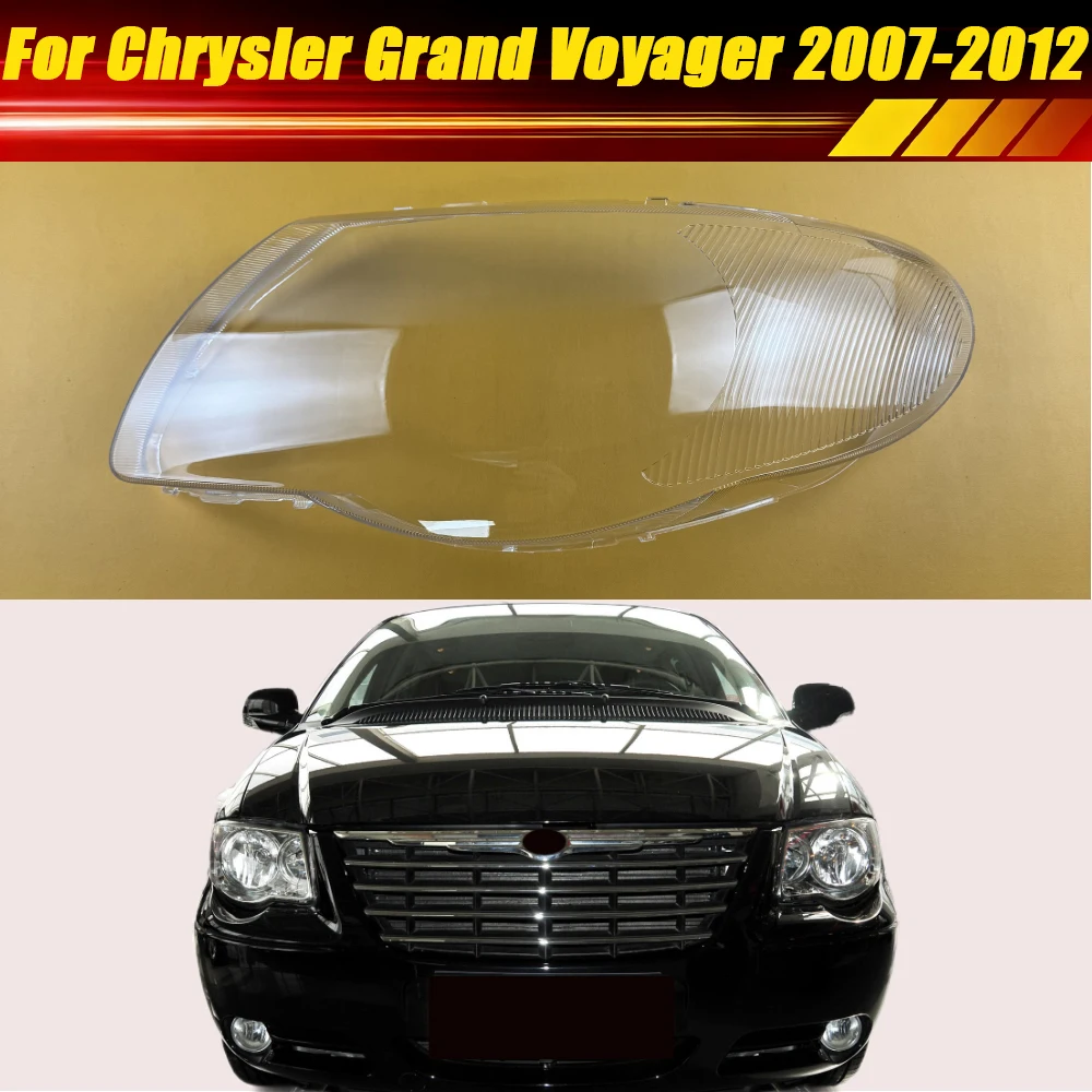 

For Chrysler Grand Voyager 2007-2012 Headlamp Cover Transparent Lamp Shade Headlight Shell Lens Plexiglass Replace Lampshade