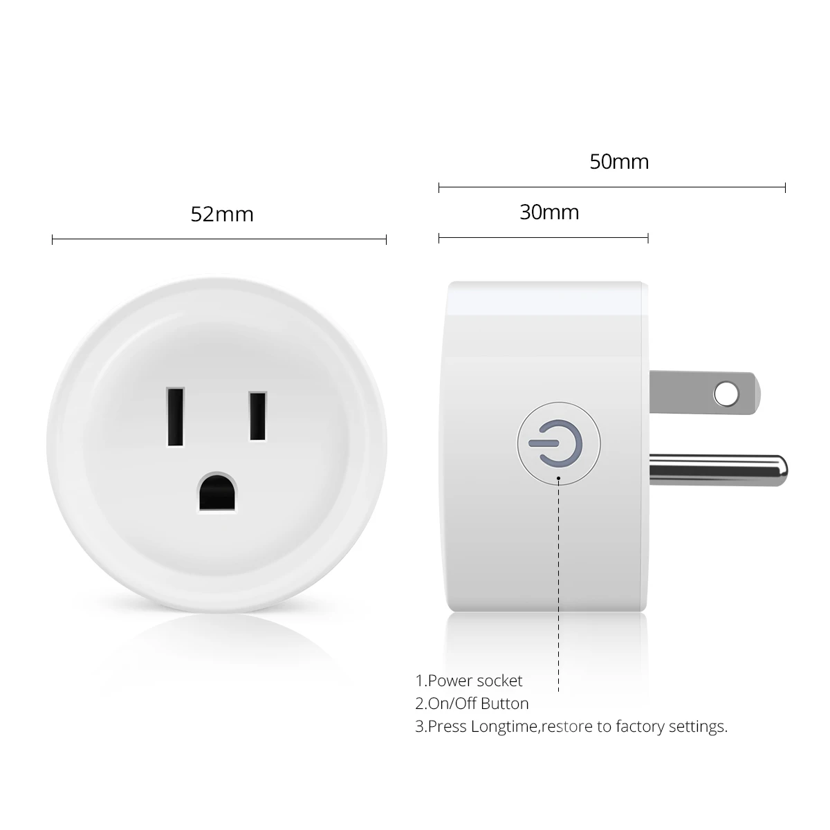 16A Apple Homekit WiFi Smart Plug US Adapter Monitor Outlet Timer Electrical Sockets Siri Voice APP Control Work With Homekit