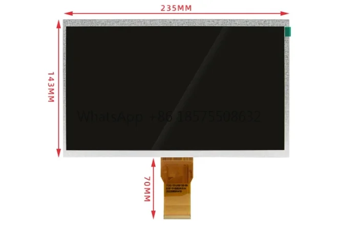 10.1-inch HDMI high brightness computer secondary screen 1024 * 600 12V DC powered IPS full view raspberry pie display screen