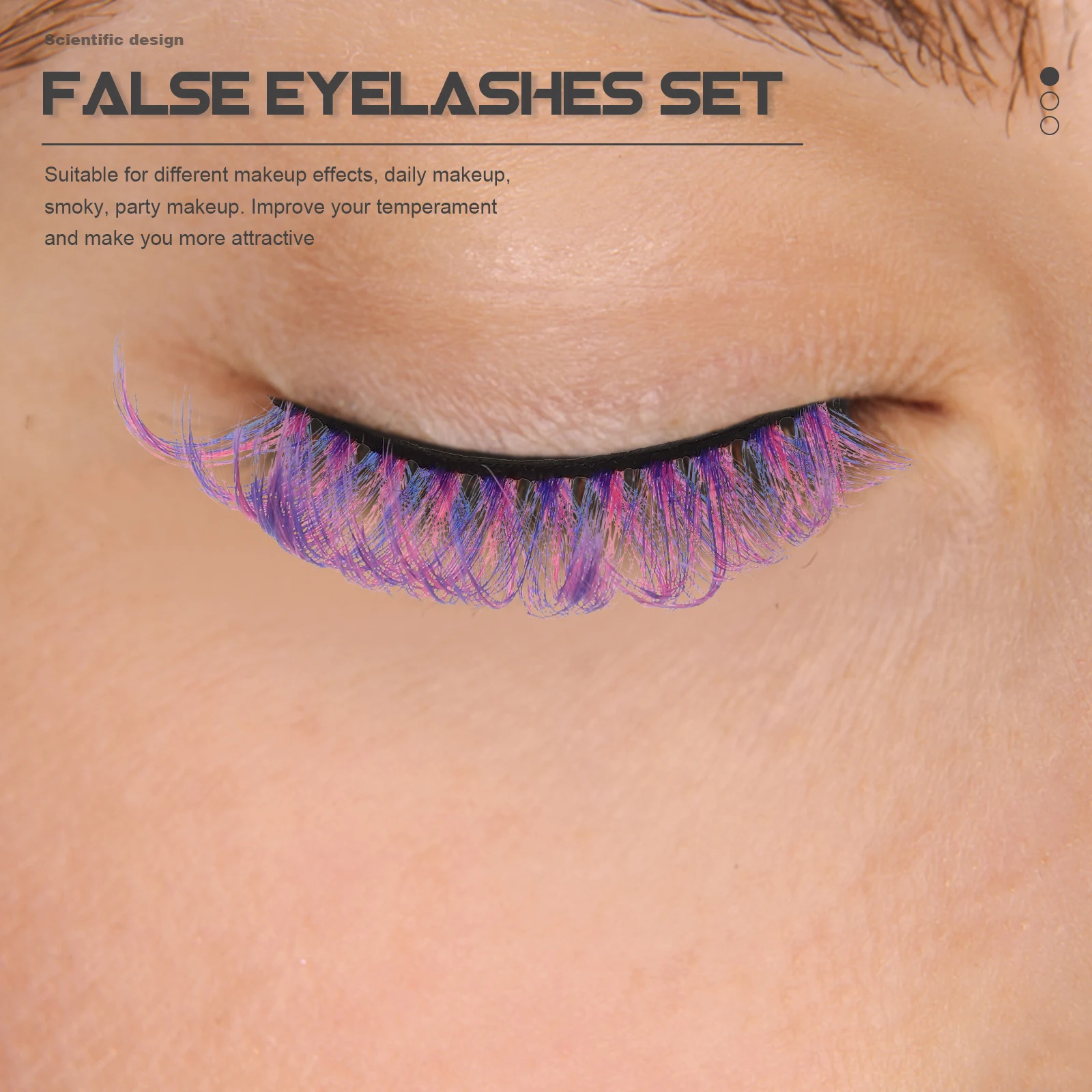 

Colorful Chemical Fiber Eyelashes Cluster Extensions Fake False for Women Party