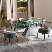 Natural Prada green marble dining table home modern minimalist style