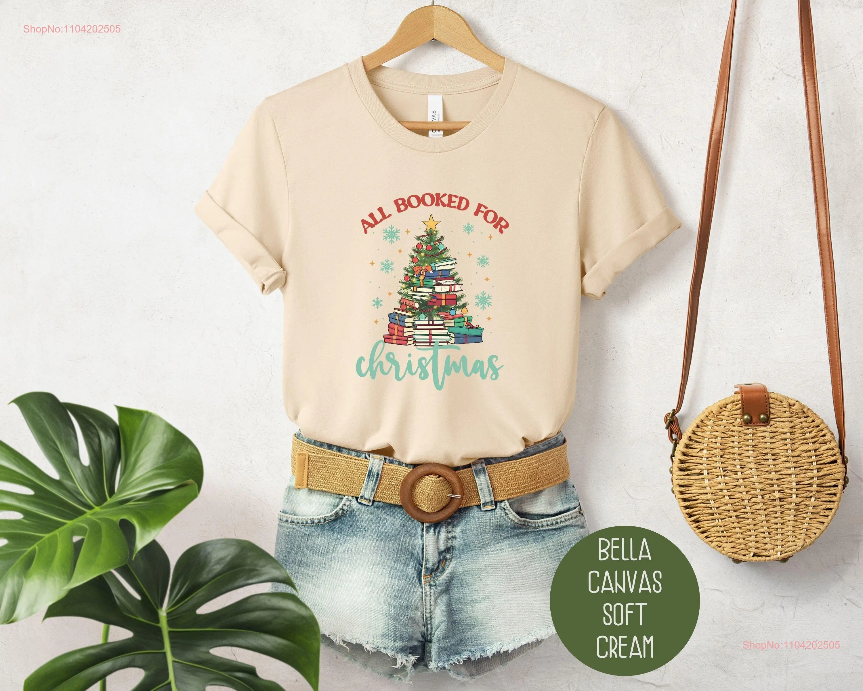 All Booked for Christmas Holiday T Shirt Cute Merry Party Xmas Matching Winter Her Family Outfit long or short sleeves