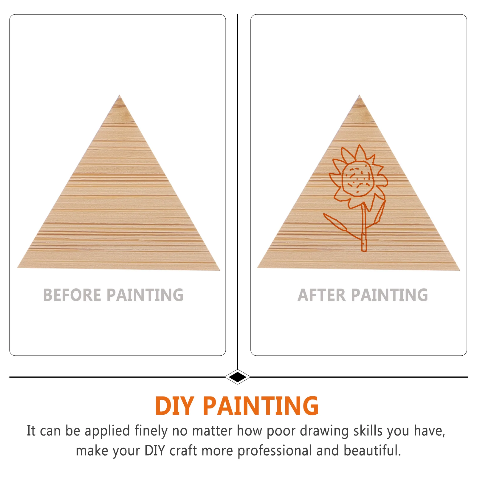 

5Pcs Unfinished DIY Triangle Bamboo Slices Blank Pieces for Hanging Tags Birthday Gift Kid Craft Unfinished Bamboo Slices