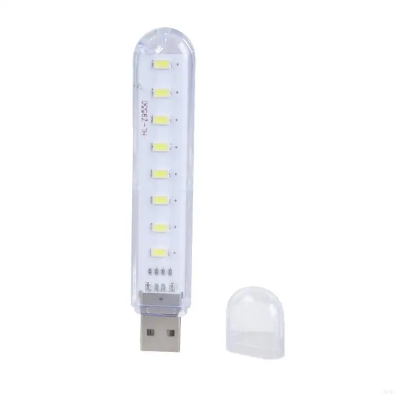 Iluminação LED USB G6DD com 8 LEDs brilhantes e extensão flexível para uso múltiplos fins no acampamento quartos pesca
