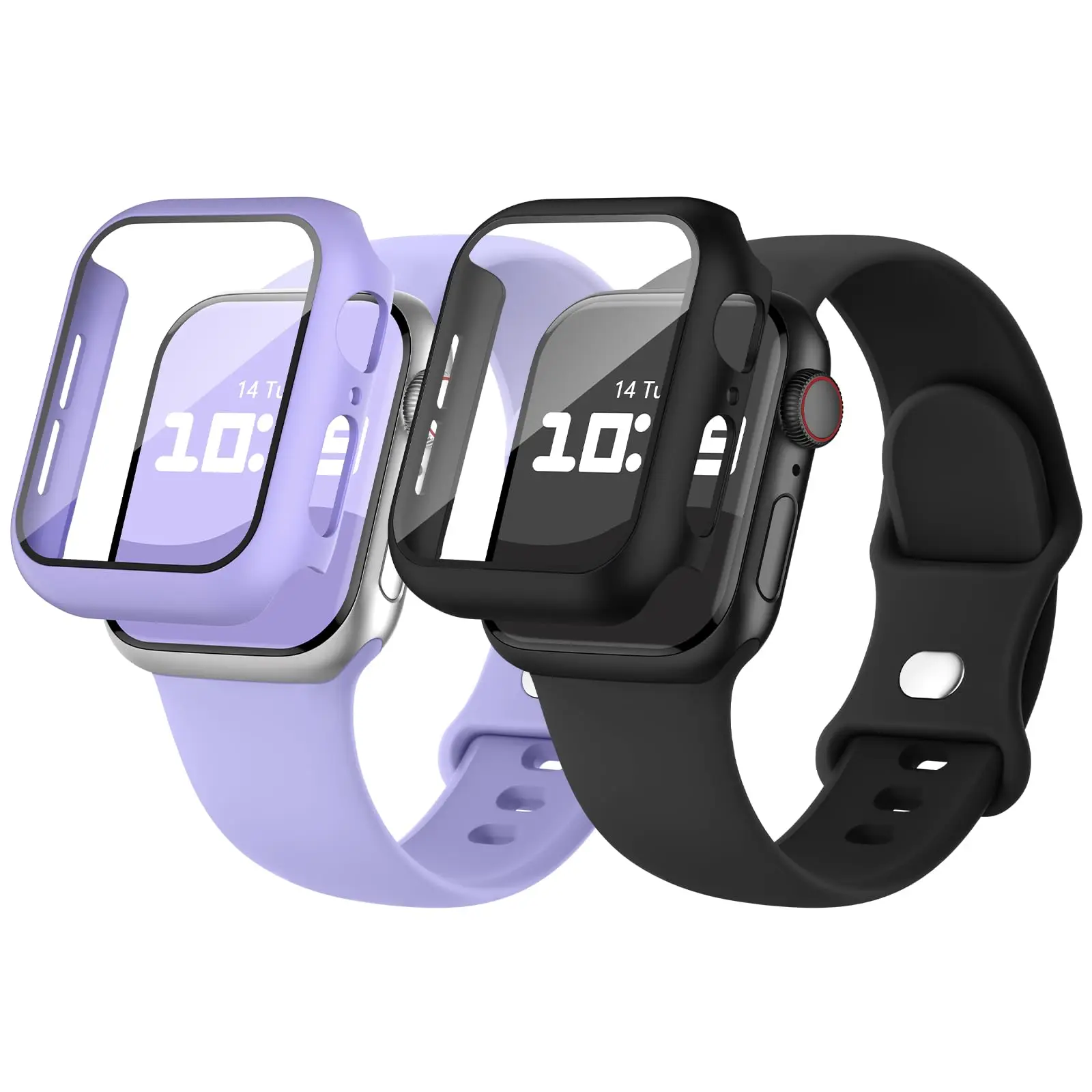 زجاج + حافظة + حزام لساعة أبل 44 مللي متر 41 مللي متر 45 مللي متر 40 مللي متر 38 مللي متر 42 مللي متر سيليكون سوار iWatch سلسلة 9 8 3 4 5 6 SE 7 الساعات