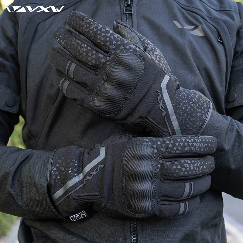 VXW-Gants de moto imperméables pour hommes et femmes, gants de protection coupe-vent, écran tactile, garder au chaud, hiver