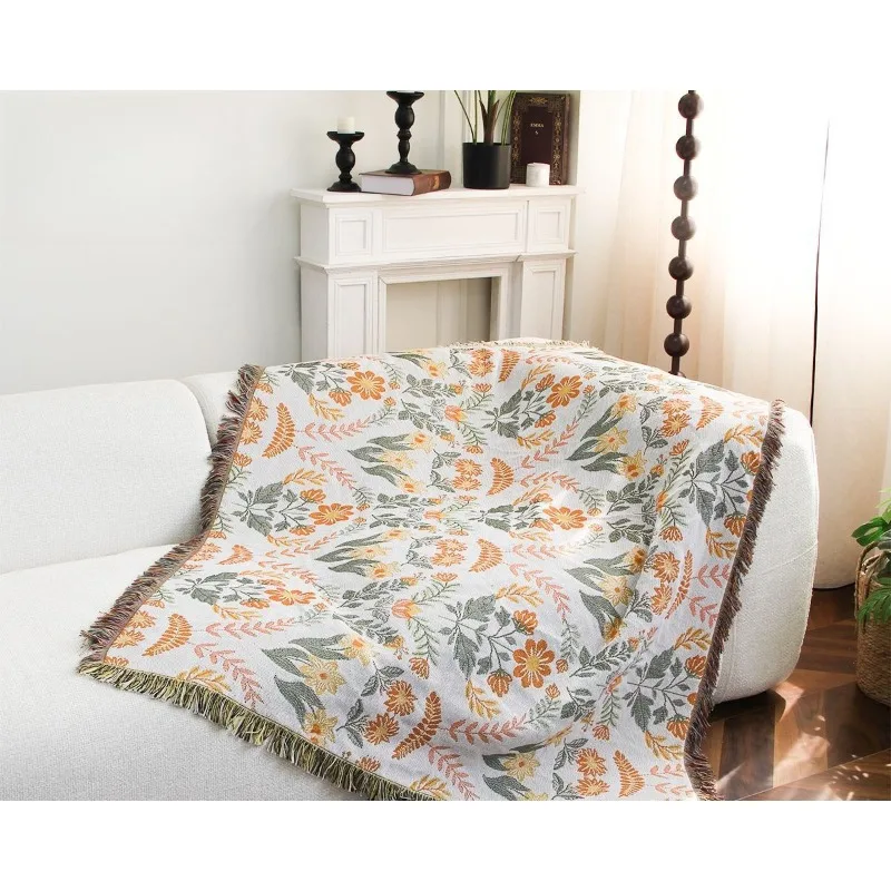 

Picnic Camping Sofa Throw Multi-Purpose Home Decor Shawl Bohemian Style Blanket for Outdoor Indoor Use Lightweight Cozy Throw