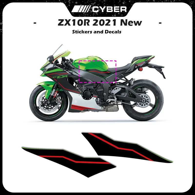 Do motocykli Kawasaki ZX10R 2021 2022 2023 2024 Pełny zestaw naklejek na owiewki OEM Wersja repliki Naklejka ZX-10R