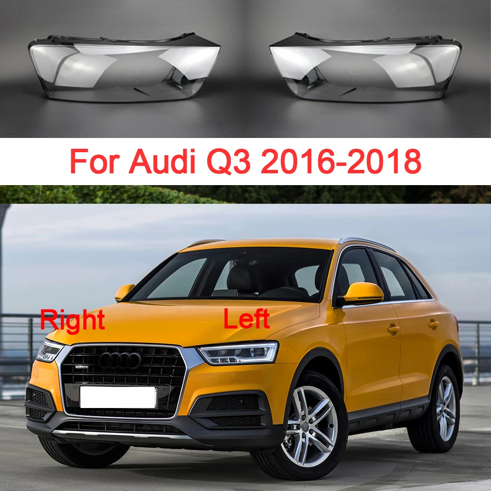 

Стекло автомобильной фары для Audi Q3 2016 2017 2018, пылезащитная крышка объектива, прозрачный абажур, автомобильные детали, корпус фары, автоаксессуары