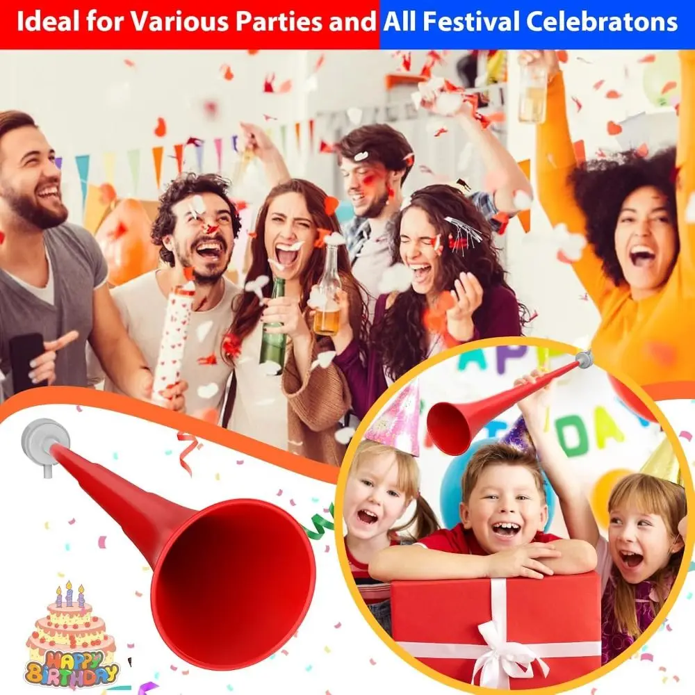 24 Inch Collapsible Stadium Horn Vuvuzela Plastic Vuvuzela Horn Loud Sound Soccer Noisemakers Graduation Games