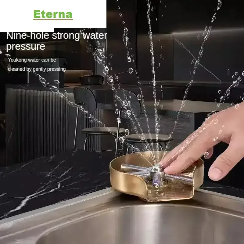 High Pressure Cup Washer Stainless Steel Bar Counter Pitcher Rinser Coffee And Milk Tea Shop Cup Washer Kitchen Sink Accessories