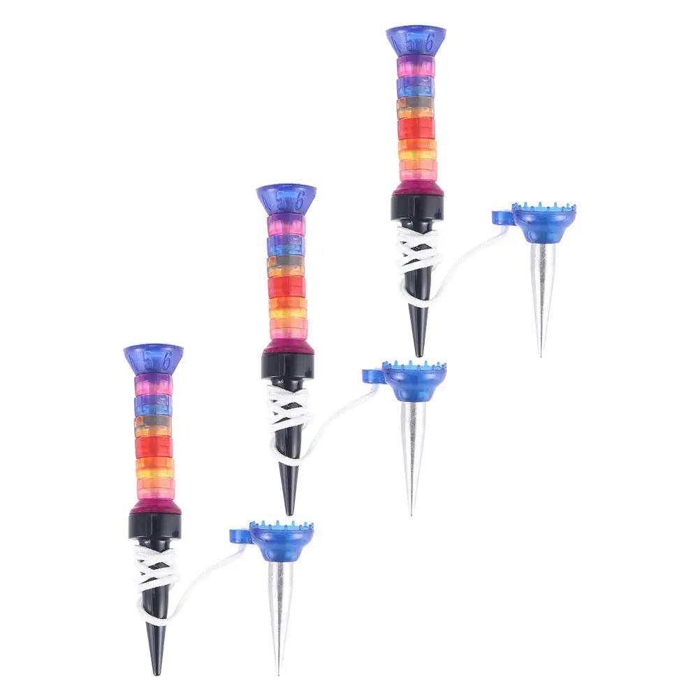 

Набор из 3 многоразовых мини-ти для гольфа: пластиковые аксессуары для игроков, для тренировок на улице и в помещении, с низким сопротивлением и регулировкой высоты наклона.