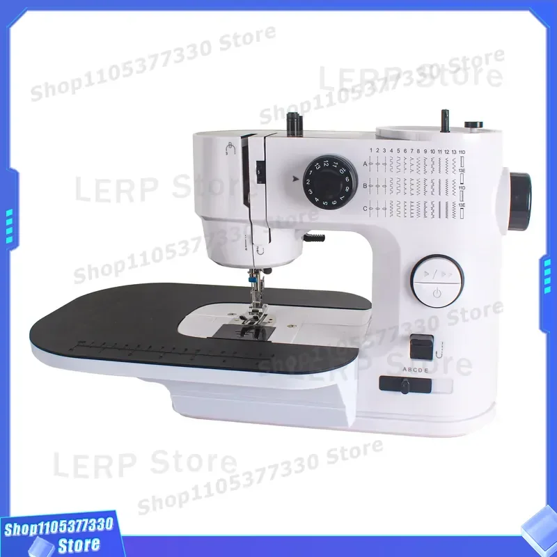 Portable Electronic Sewing Machine for Beginners Home Use with Foot Pedal Compact Overlock Stitching Device Easy Operation