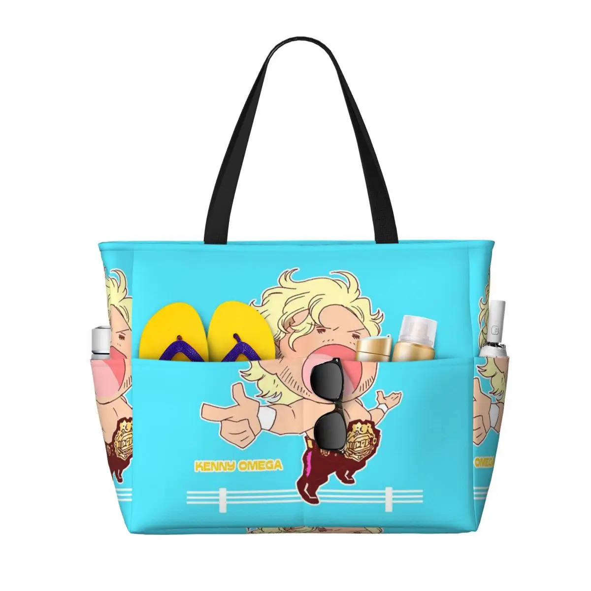

Kenny Omega Kenny The Champ Пляжная большая сумка Спортивная сумка для занятий йогой в тренажерном зале Большая большая сумка Женская дорожная сумка Сумка для фитнеса