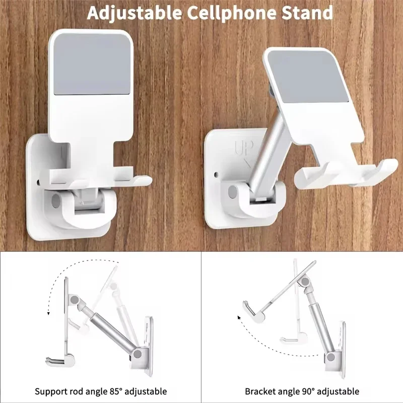Suporte de Parede para Tablet com Braço Esticável, Suporte de Parede Ajustável para Celular, Compatível com iPad e iPhone de 4 a 12 polegadas