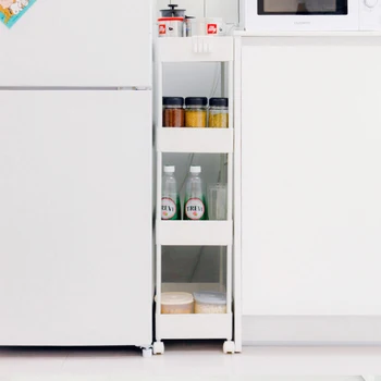 트롤리 틈새 선반 수납장 4단 restaurant storage rack, snack storage rack 