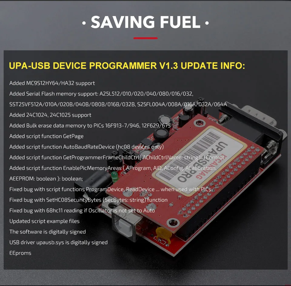 UPA-USB PRO V1.3 SN : 050D5A5B ECU Chip Tunning Tool Add New Scripts with NEC Functions With UPA Testing Cable UUSP UUSP-S