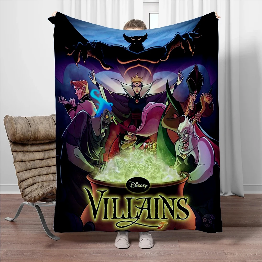 

Disney Villains Flannel Blanket For Sofa Bed Birthday Gift Adult Children Warm Bedspread Blankets Super Cute Picnic Thin Blanket