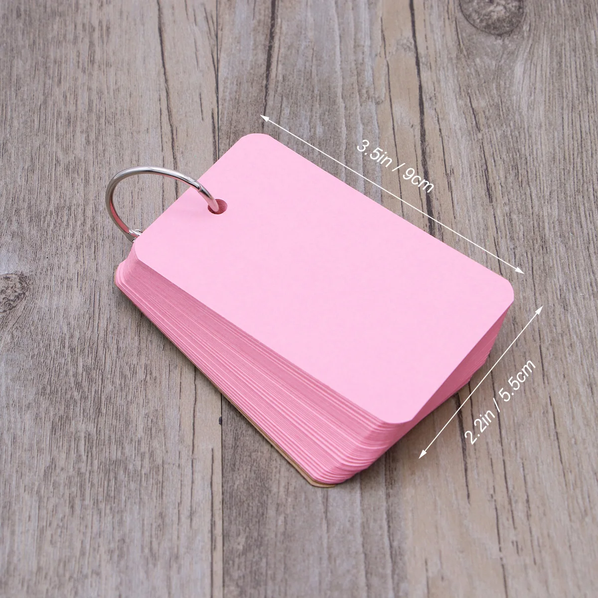

6 Pcs Blank Color Note Pads Portable Flash Cards Study DIY Binder Ring Refillable Small Size School Supplies Stationery