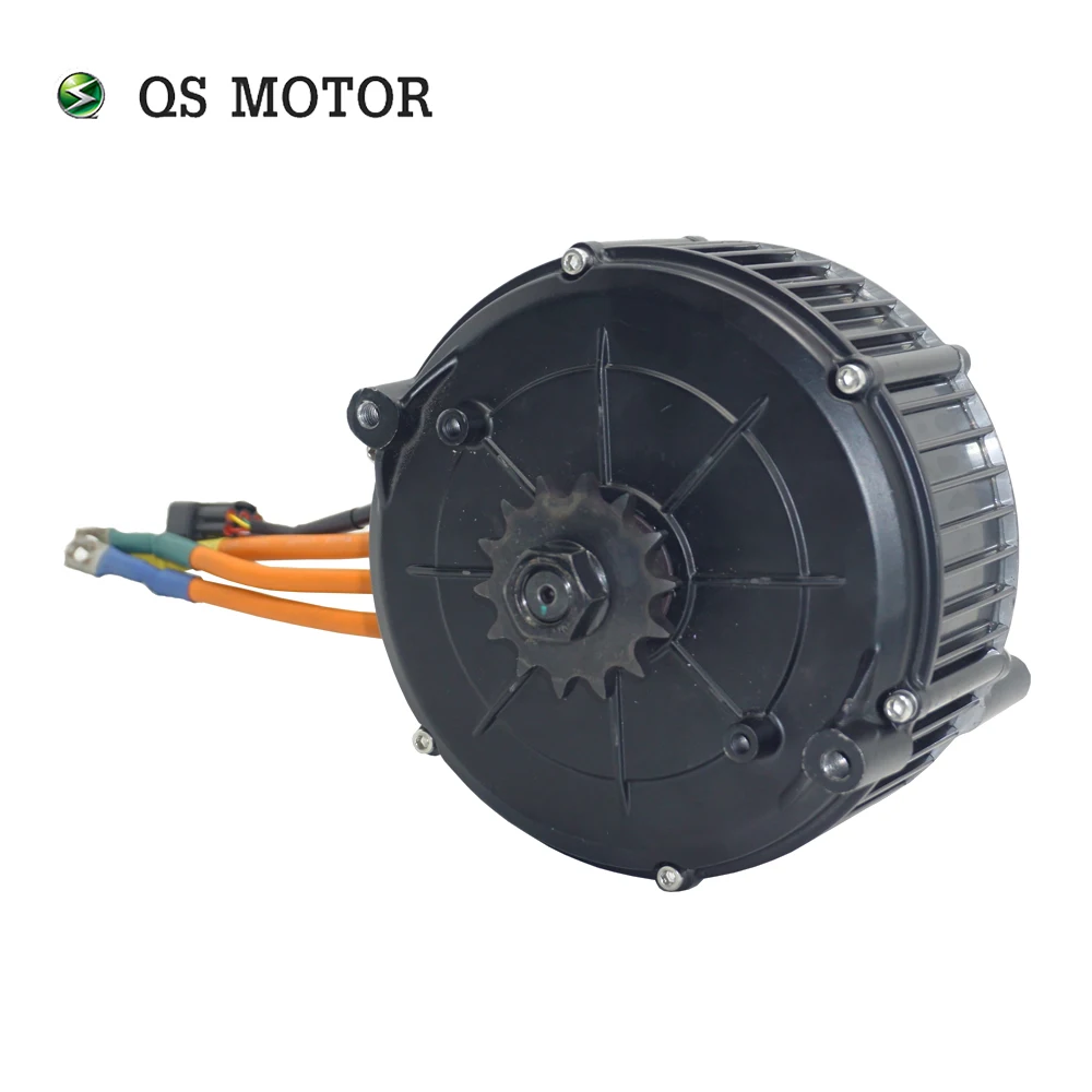QS MOTOR QS165 V2 5000W 72V 35H PMSM moteur d'entraînement central avec pignon 428 14T pour moto électrique