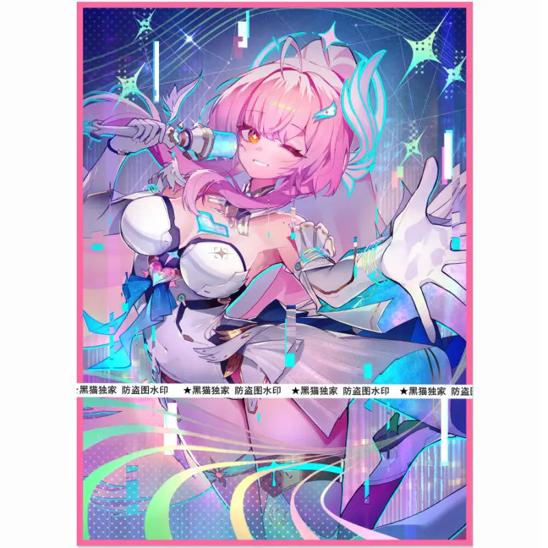 

60pcs/set Wuthering Waves Aemeath Flash Card Sleeve Anime Game Collection Card Protective Cover Gift Toy 63*90mm
