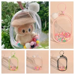 EvaluBox PVC Blind Box, Porte-clés de rangement, Sac à beurre pour poupée Kpop labubu coréenne, 18cm