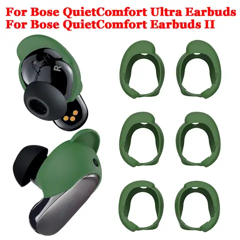Funda de silicona para auriculares Bose QuietComfort II/Ultra, repuesto lavable, 3 pares