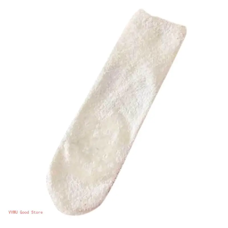 Chaussette pelucheuse pour femmes, pantoufles moelleuses, chaussettes confortables, chaussettes sommeil chaudes en peluche