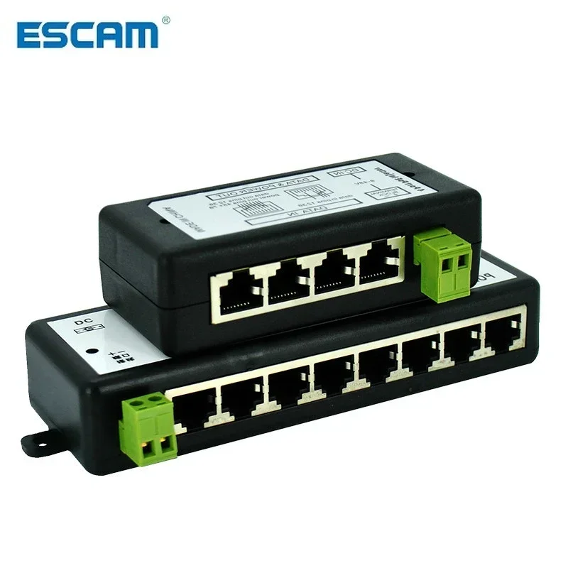 Nieuwe Collectie 4 Poorten POE Injector POE Splitter voor CCTV Netwerk POE Camera Power Over Ethernet IEEE802.3af