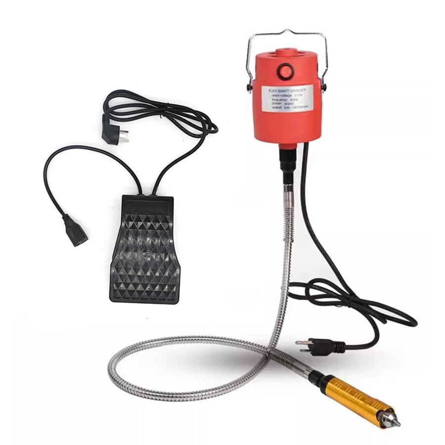 25000RPM 600W Universal Goldsmith Jewelry Flex Shaft Motor Metal Steel Machine Hanging Grinder Flexible Shaft Polishing Machines