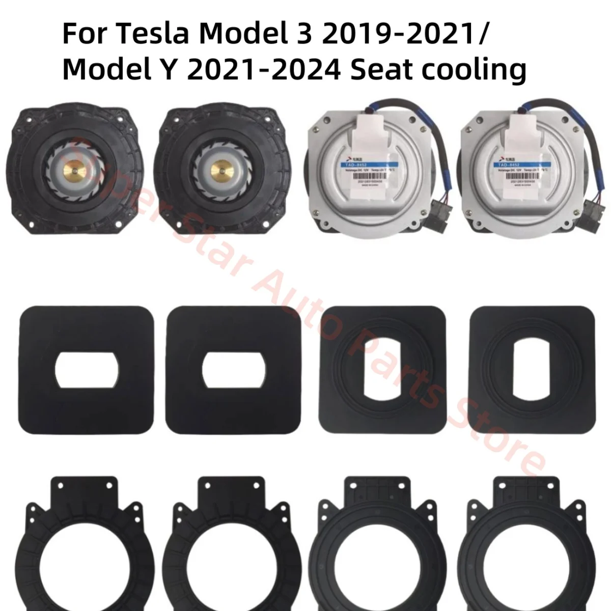 Seat Ventilation for Tesla Model 3 Model Y Seat Cooling Car Accessories Vehicle-Mounted Electrical Fan Seat Leather Cover New