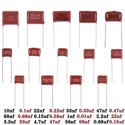 10pcs CBB Capacitors Metallized Polypropylene Film Capacitor 0.01uf 0.22uf 0.33uf 0.47uf 0.68uf 1nf 10nf 22nf 23nf 47nf 68nf