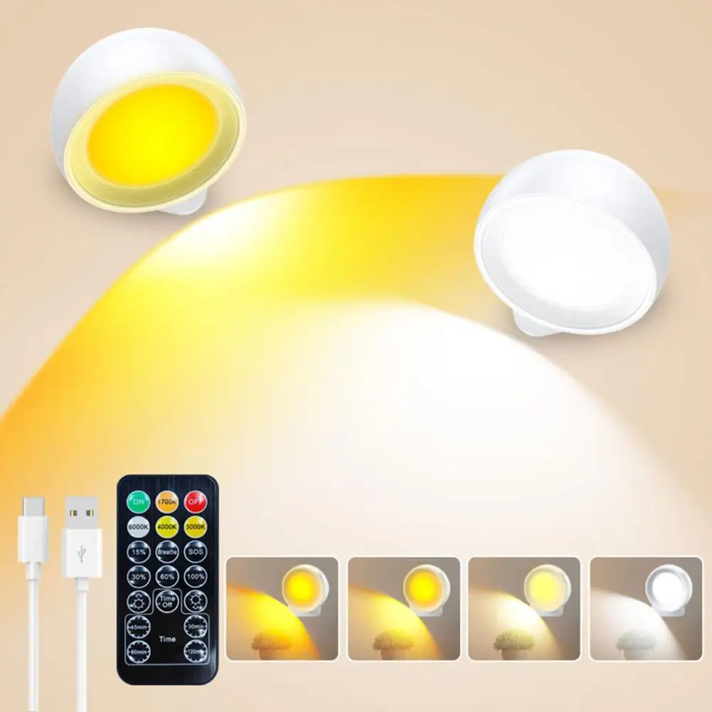 Rechargeable Desk Lamp Modern Design Nightstand Lamp Portable Wireless Night Light with 360-degree Rotation for Bedroom